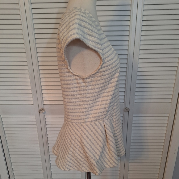 Anthropologie postmark peplum stretchy top sz medium *C - Picture 5 of 7